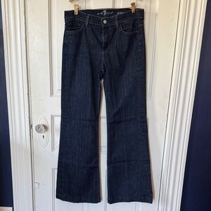 7 For All Mankind Dark Blue Flare Jeans